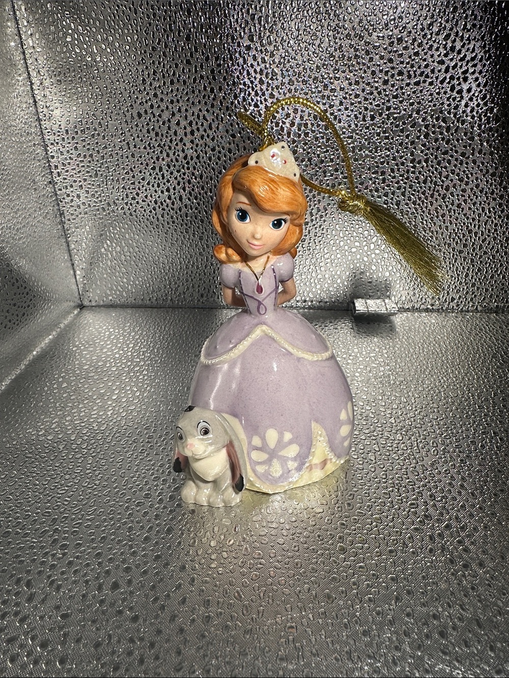 Lenox Purple and Gold Princess Sofia Ornament with Bunny